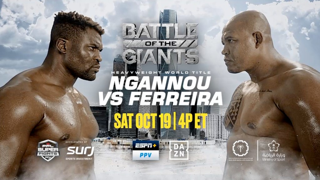 Prepare for Battle: PFL Unveils Epic Promo for Battle of the Giants – Francis Ngannou vs. Renan&nbsp;Ferreira